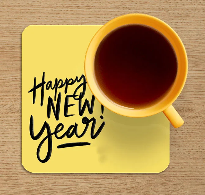 New Year Tea Coaster