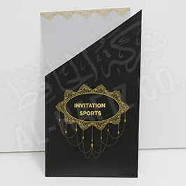 Wedding Invitation Card With Gold Ink Printing