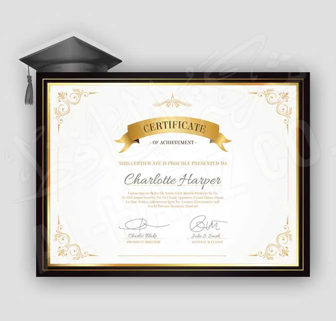 Acrylic Certificate Frame with Laser Cut Graduation Cap