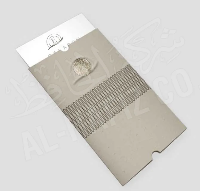 Folded Paper Certificate Holder with Die Cut - Light Grey