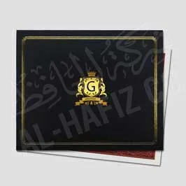 Premium Paper with Golden Print - Black