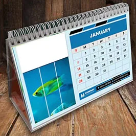 Wire Bound Desk Calendar with Custom Print Wire Bound Desk Calendar with Custom Print