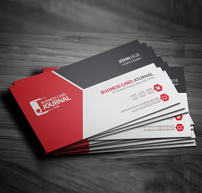 Full Color Printed Business Cards Tri Color