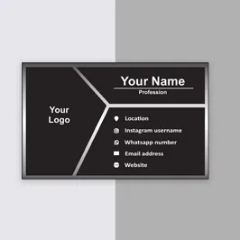 Black and White Business Card Template Black and White Business Card Template