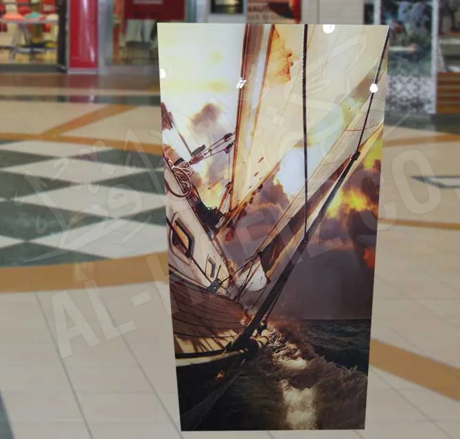 Transparent Acrylic Canvas with Sticker Printing Sail