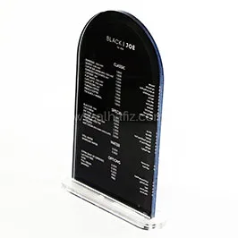 Arched Acrylic Coffee Menu Board