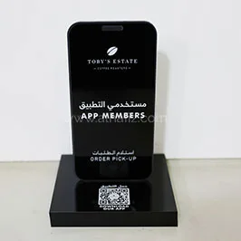 Café App Promotion Menu Stand