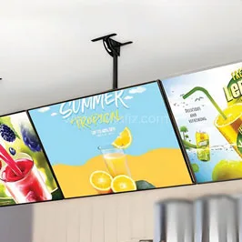 Hanging Menu Light Boxes for Juice Bars