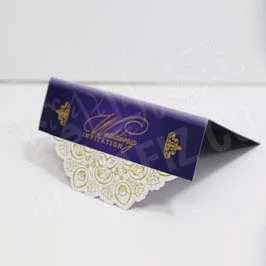 بطاقة دعوة - أزرق وذهبي