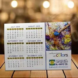 Full Color Digital Printed Table Tent Calendar with Metallic Spot Ink