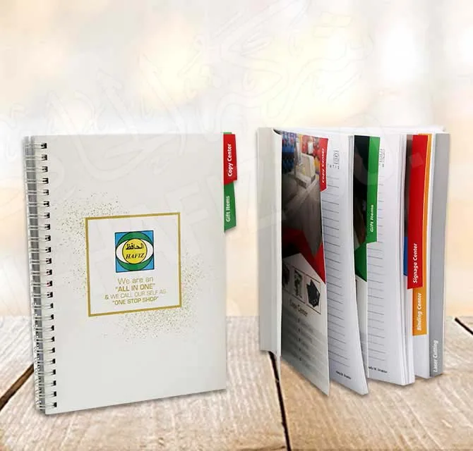Full Color Gold, Silver & Clear Ink Digital Printed Notebook