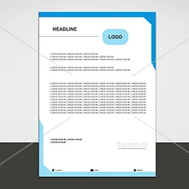 Custom printed letterhead Template