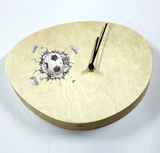 Photo Sticking on Wooden Wall Clock