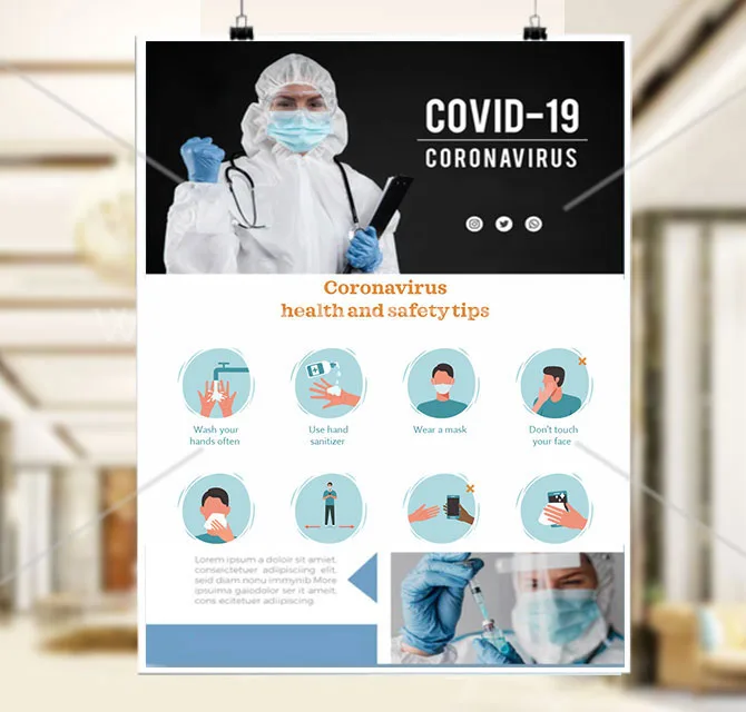 Coronavirus Safety Tips Poster for Schools