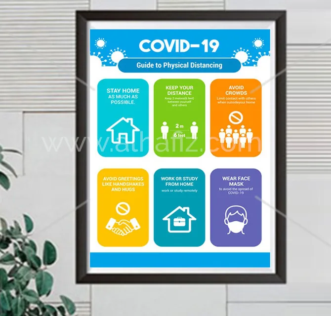 Physical Distancing Guide Poster for Schools