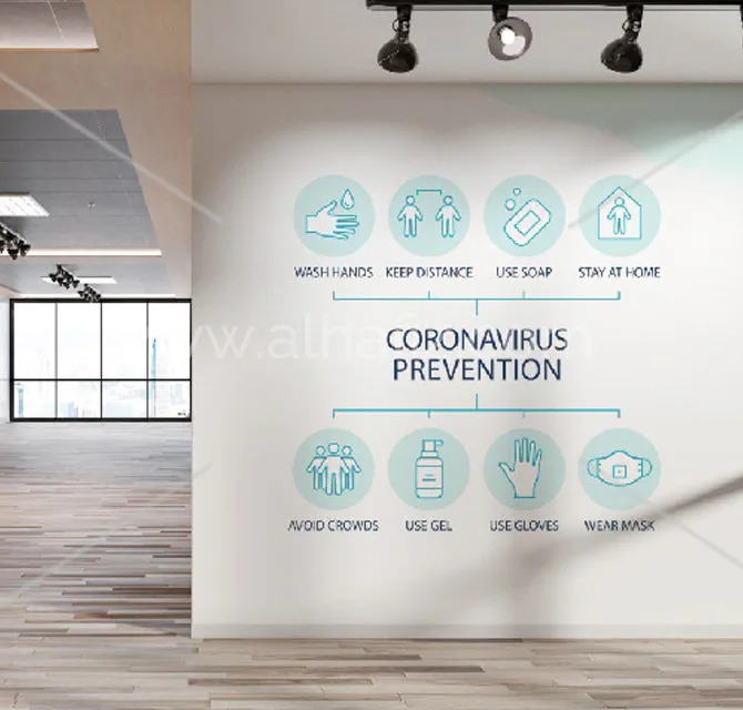 Coronavirus Prevention Icons Wallpaper