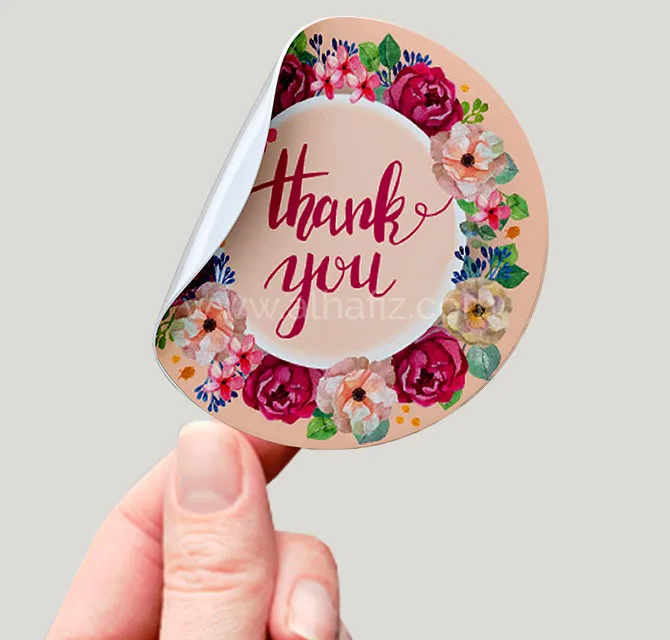 Floral Thank You Sticker - Al-Hafiz Kuwait