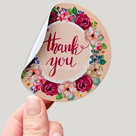 Floral Thank You Sticker