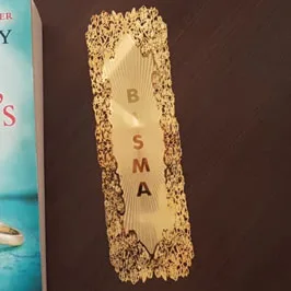 Customized Gold Plated Bookmark