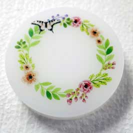 Acrylic Paper Weight - Floral Garland 