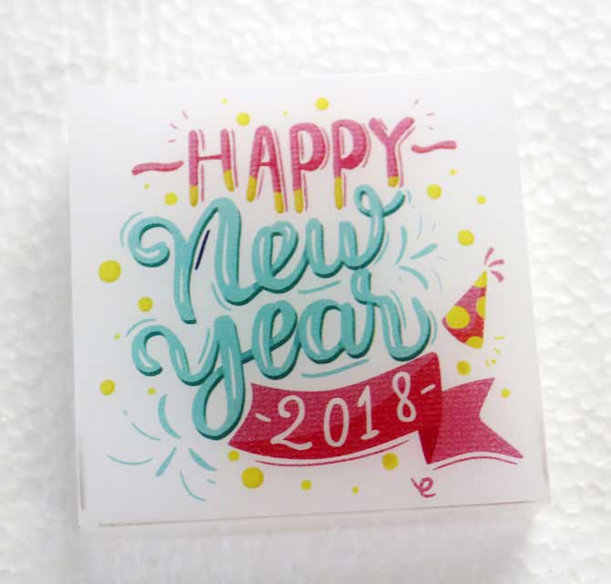 Acrylic Paper Weight - Happy New Year