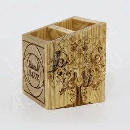 Wooden Company Logo Engraved Desk Organizer 