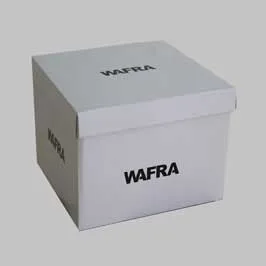 علبة هدية مع غطاء ـ مربعة ( أيض)