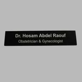 Black Color Filled Name Plate