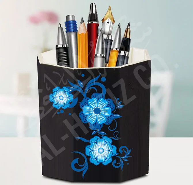 Printed Pen Stand with Floral Design