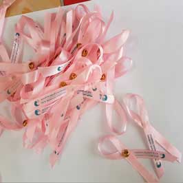Branded Satin Ribbon - Pink