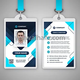 Plastic Staff ID Card – Dark Blue Design
