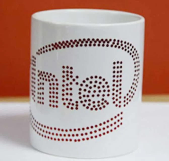 Spangle Mug - Intel Logo (Red)