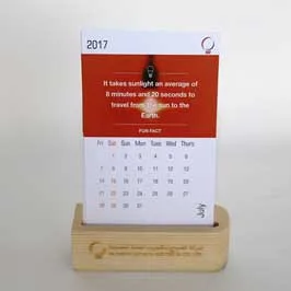  Desk Calendar with Wooden Stand