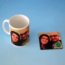 Mug & Tea Coaster - Couple Picture