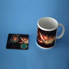 Mug & Tea Coaster - Fireworks