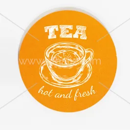 Orange Tea Hot and Fresh Coaster