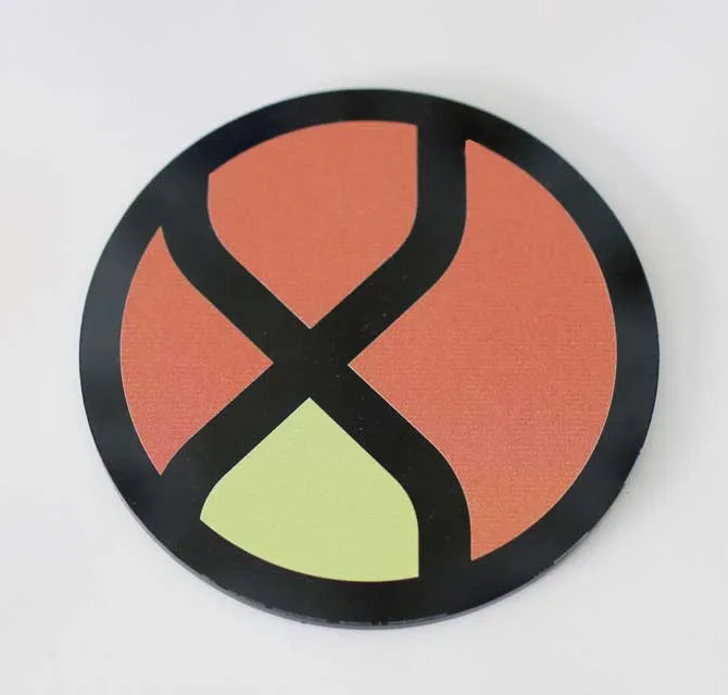 Tea Coaster - Black Acrylic with UV Print