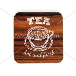 Wood-Grain Tea Coaster