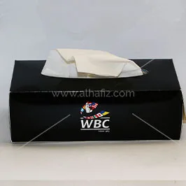 Black Tissue Box with Logo