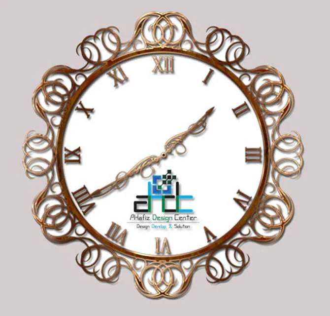 Wall Clock Printing - Colored Logo (Fancy)