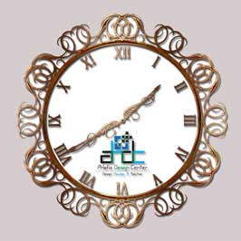 طباعة ساعة حــائــط ـ  شعار ملون ( فاخر )