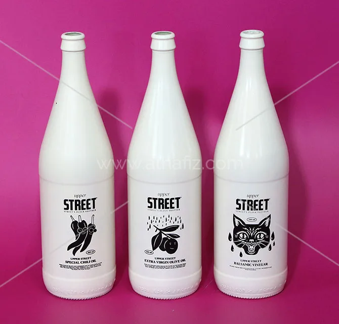 Printed White Glass Bottles