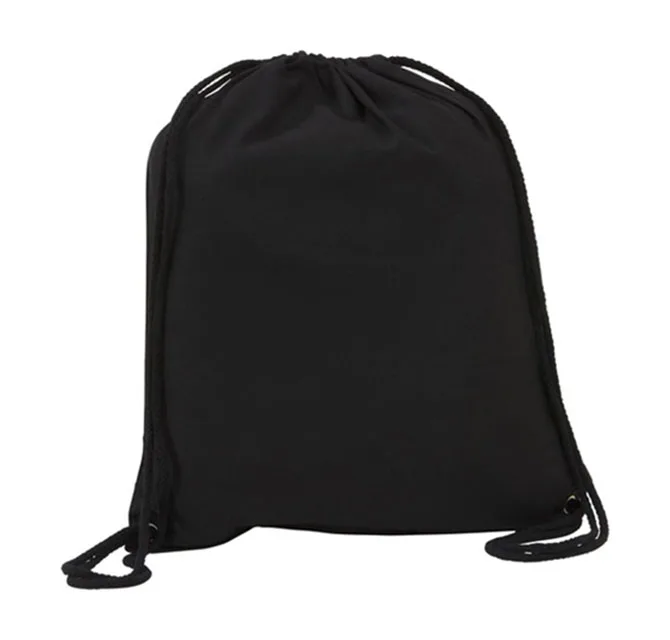 Eco-neutral Cotton Drawstring bag 240GSM - Black