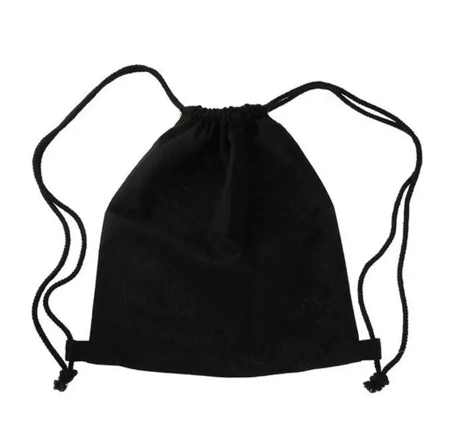 RINGE - Cotton Drawstring Bag - Black
