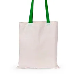 Cotton Shopping Bag - Green Handle