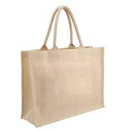 Eco-neutral Jute Shopping Bag - Horizontal - White