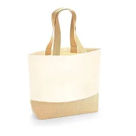 Farum - Grs-certified Recycled Cotton-jute Mini Bag - Natural