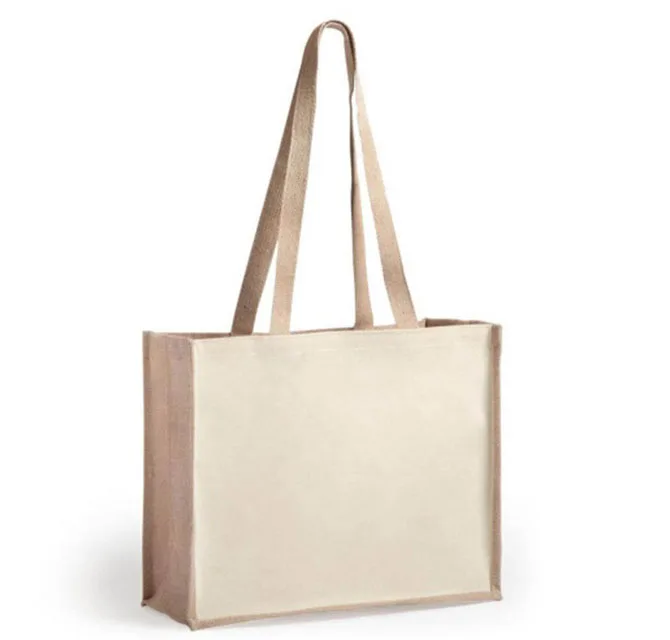 FRUNZA - Jute Bag with Two-Sided Canvas