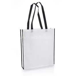 Non-woven Shopping Bag Vertical White/black