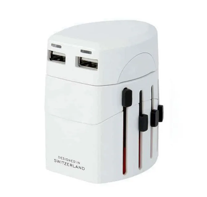 SKROSS EVO Compact World Travel Adapter with dual USB